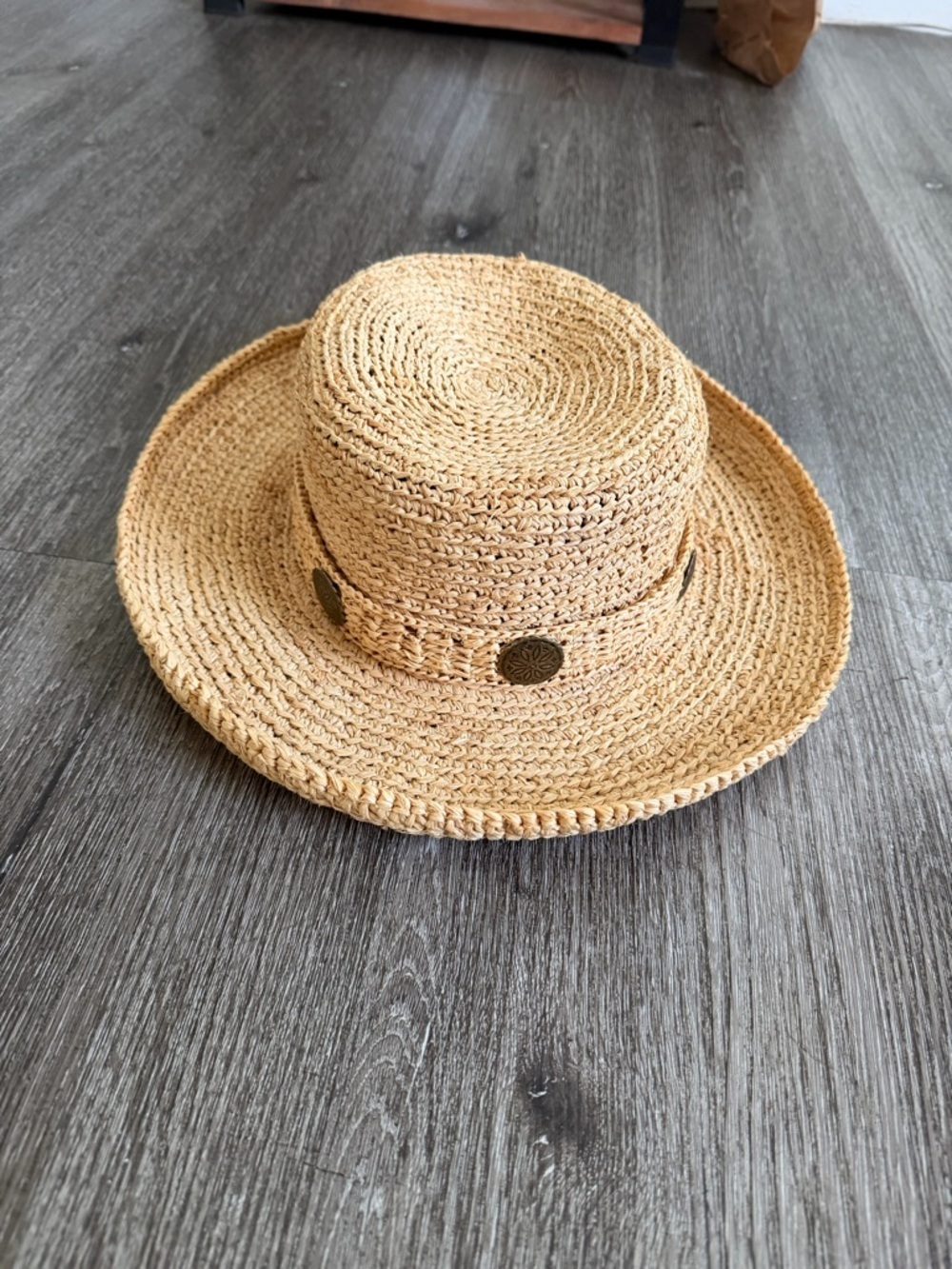 Scala Natural Woven Straw Hat - Beige